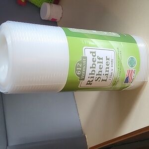 612 Vermont 12" x 40' Clear Ribbed, Waterproof, Non-Adhesive Plastic Shelf Liner